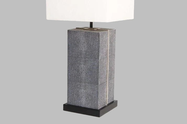 Table Lamp in Charcoal Shagreen