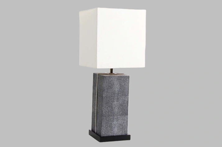 Table Lamp in Charcoal Shagreen