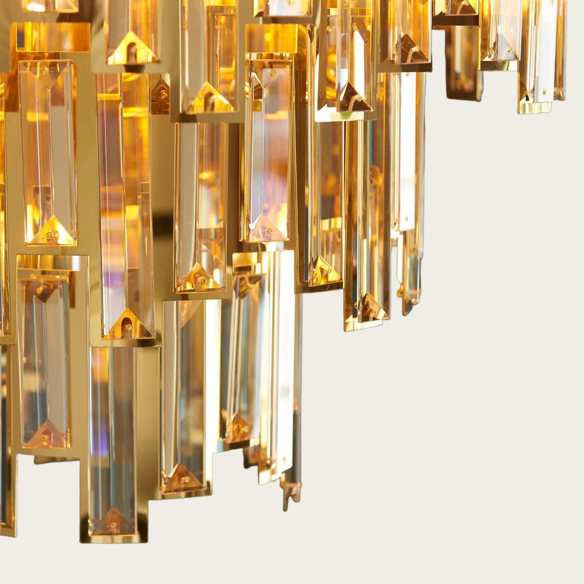 Light gold and champagne chandelier
