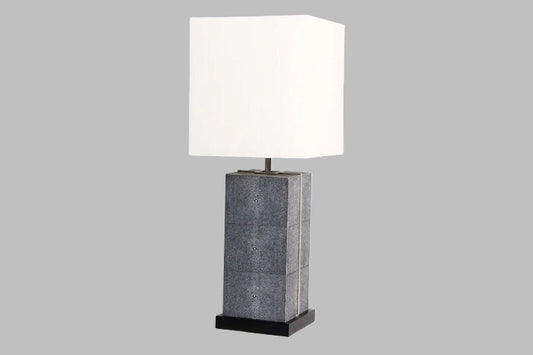 Table Lamp in Charcoal Shagreen