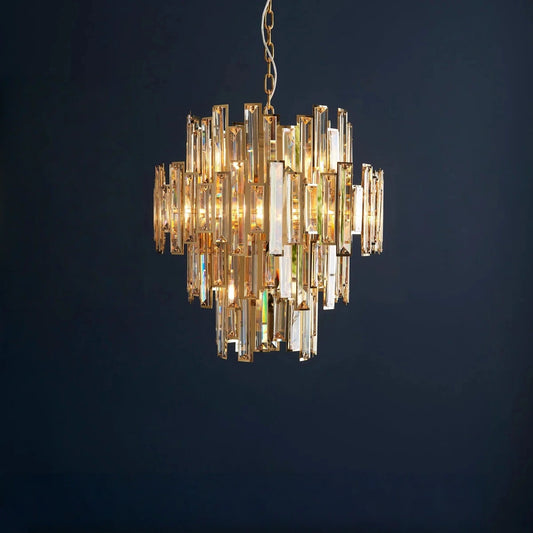 Light gold and champagne chandelier