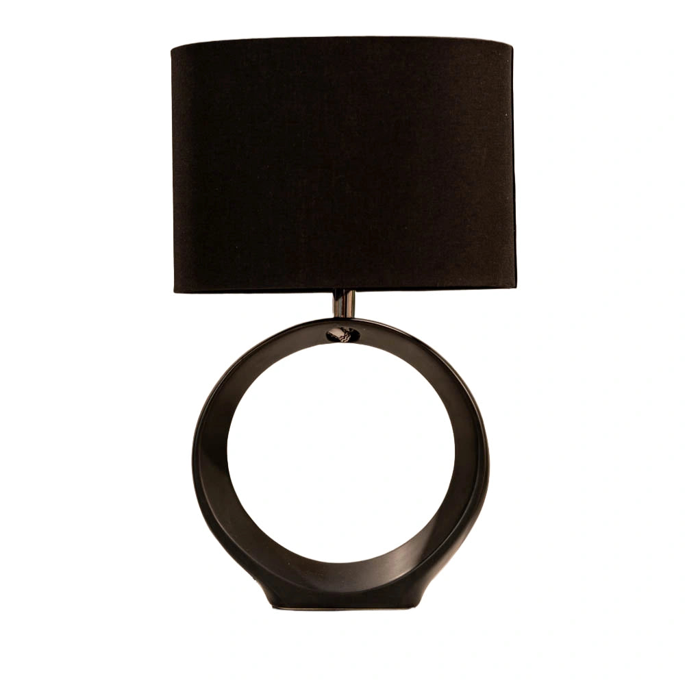 Black ceramic table lamp