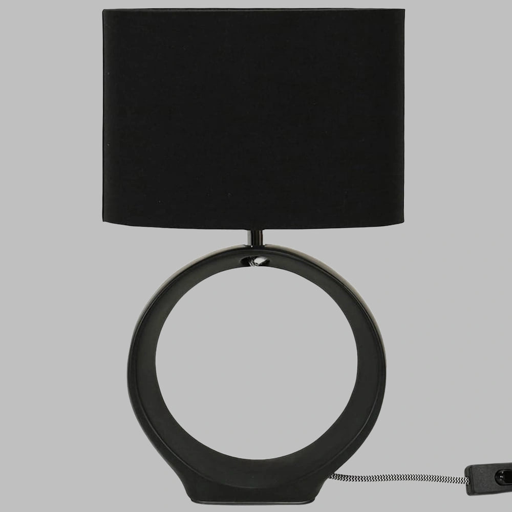 Black ceramic table lamp